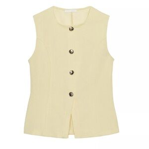 Zara twill button vest top
